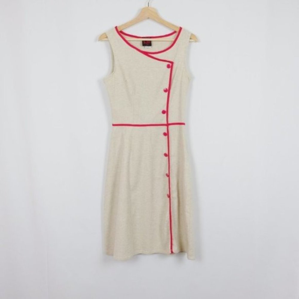 Folter Sleeveless Linen Blend Retro Dress
